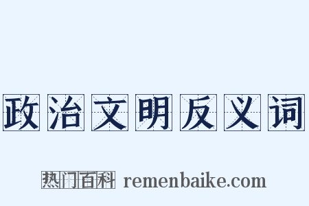 政治文明反义词是什么意思的图片